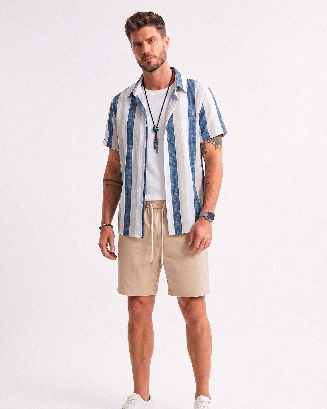 Ensemble Homme d’Été Rayé AURENZO